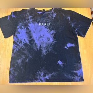 ROMWE Blue and Purple Tie-Dye Tee